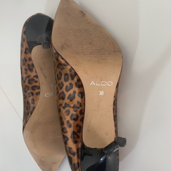 Aldo Leopard Print Pointed Toe High Heel Pump Sz 6 - Picture 7 of 8